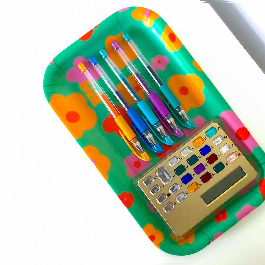70s Floral Rolling Tray - Image 4