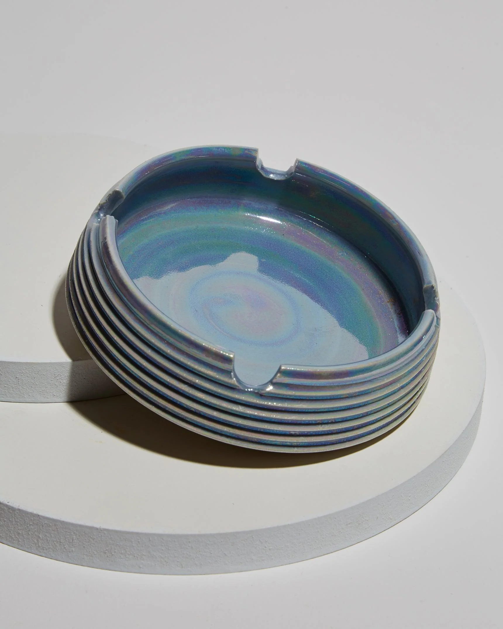 Ribbed Ceramic Ashtray - Image 6