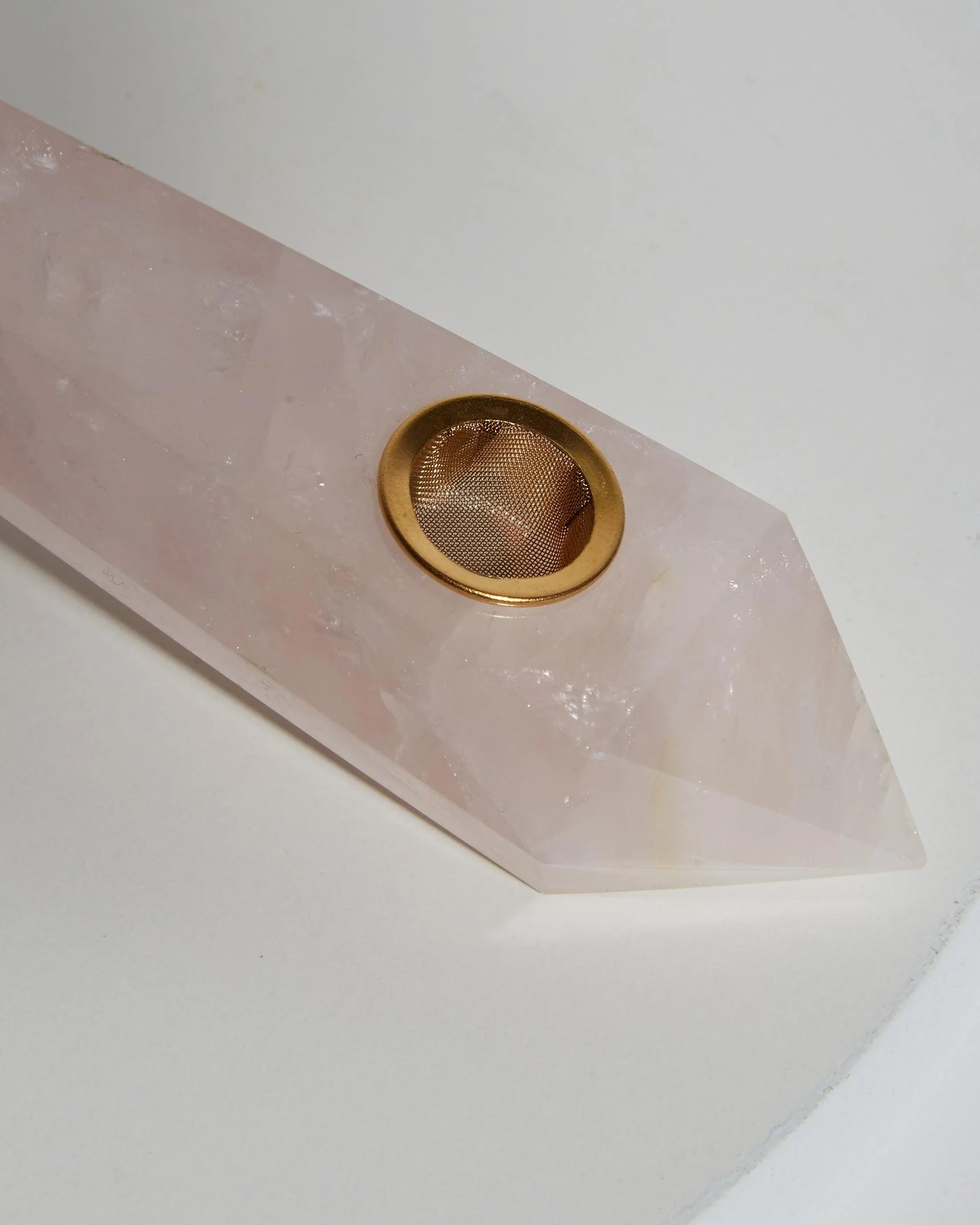 Rose Quartz Crystal Pipe - Image 2